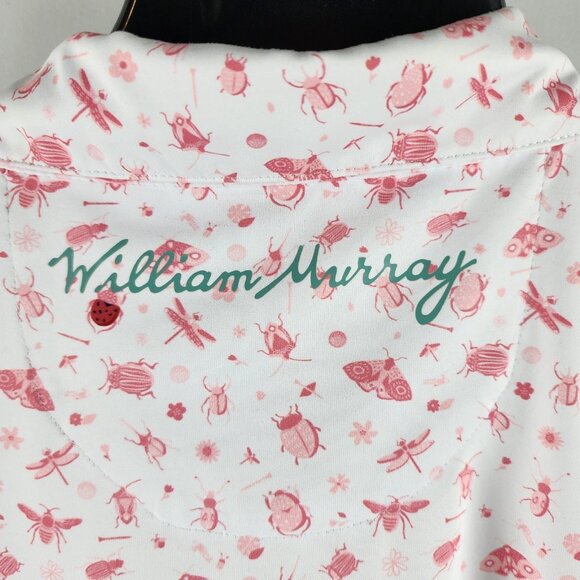 William Murray Shirt Mens Large Multi Bugs Print S/S Golf Polo - Picture 7 of 8